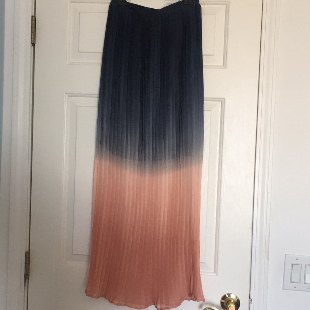 Pink and blue maxi skirt